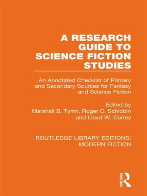 cover image of A Research Guide to Science Fiction Studies